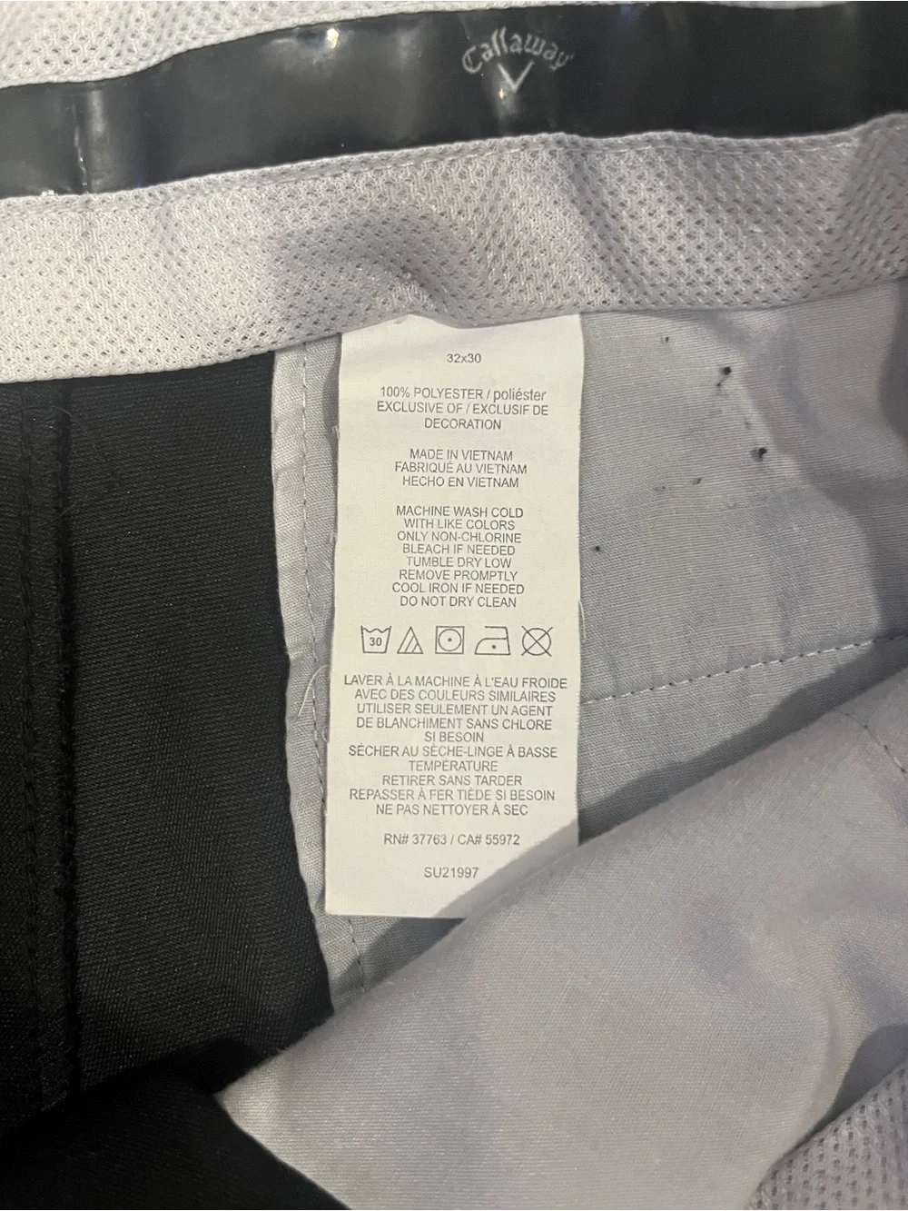Callaway Men's Black Dress Pants - Classic Straight Fit